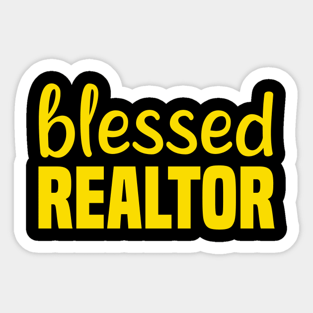 Realtor Blessed Fathers Day Gift Funny Retro Vintage Sticker by zyononzy